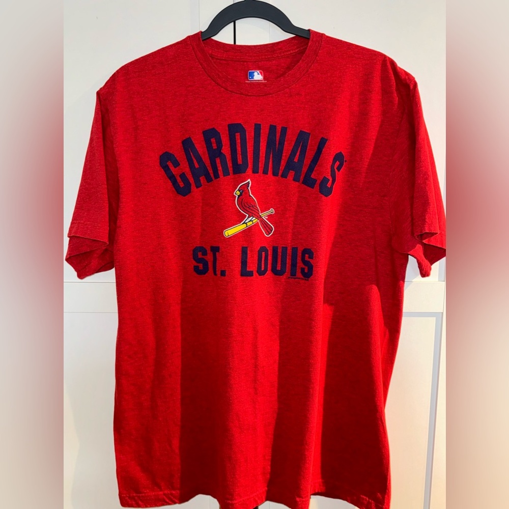 MLB GENUINE ST LOUIS CRDINALS MENS T SHIRT X-LARGE XL BASEBALL TEE RING SPUN EUC